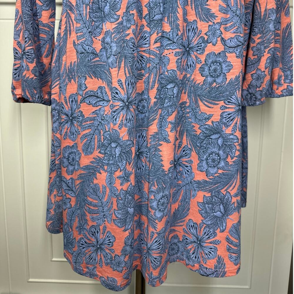 J. Jill Refresh Embroidered Floral Tunic Top Size M Cotton Boho Lace Crochet - Picture 12 of 16